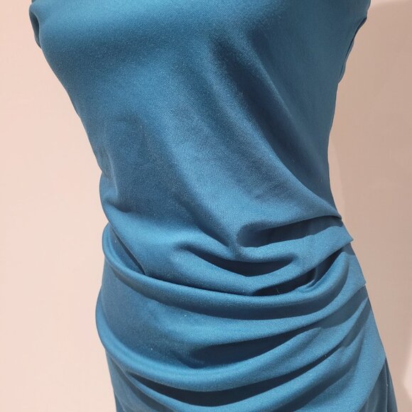 Kaffe Women's India Pencil Dress Size Small Turquoise Business Casual Bodycon - Picture 11 of 12